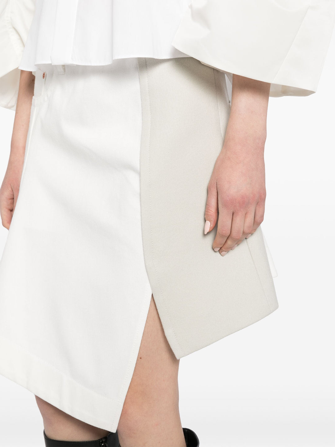 Denim X Wool Melton Skirt