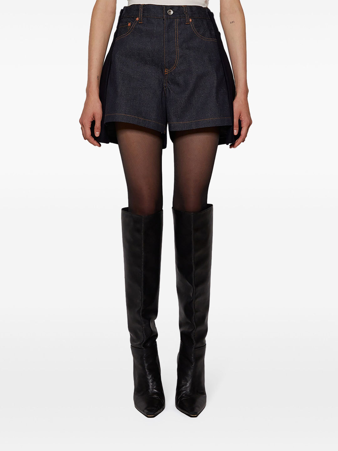 Denim X Wool Melton Shorts