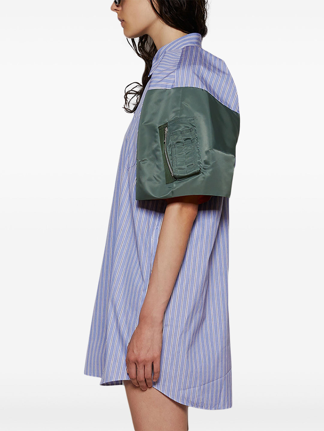 Cotton Poplin X Nylon Twill Dress