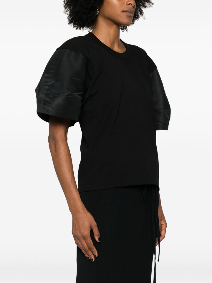 Nylon Twill X Cotton Jersey T-Shirt