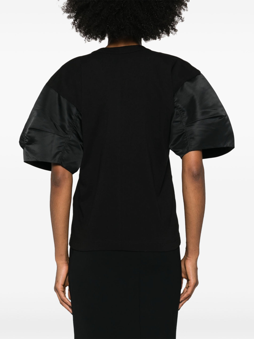 Nylon Twill X Cotton Jersey T-Shirt