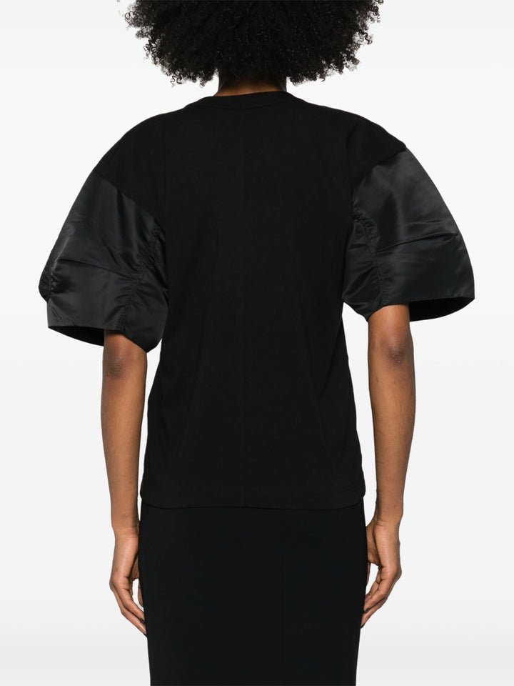 Nylon Twill X Cotton Jersey T-Shirt