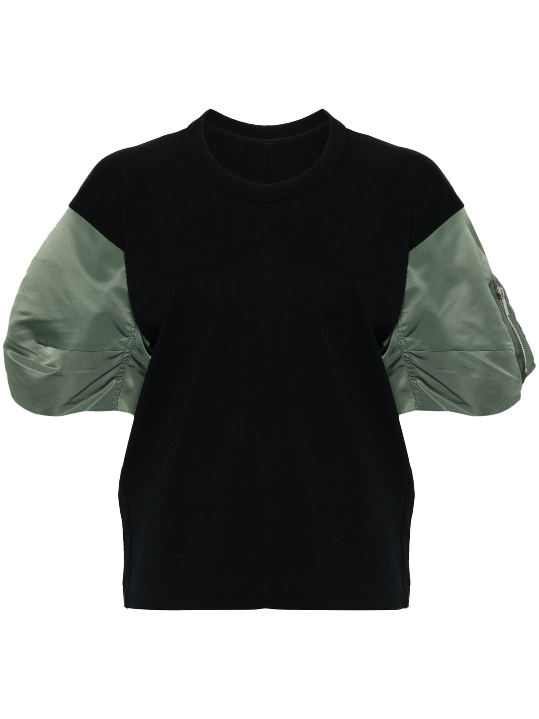 Nylon Twill X Cotton Jersey T-Shirt