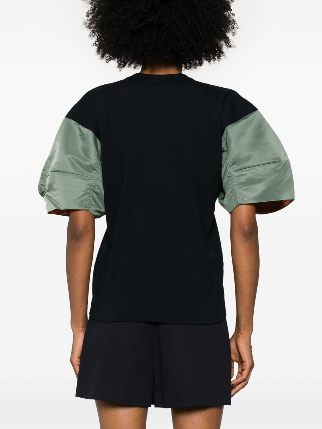 Nylon Twill X Cotton Jersey T-Shirt