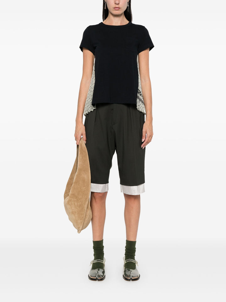 Pattern Knit Print Cotton Jersey T-Shirt