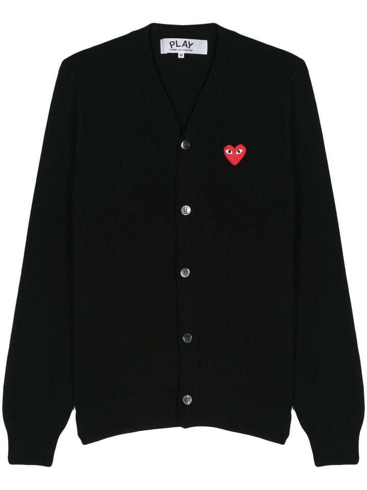 V-Neck Cardigan Red Emblem Unisex