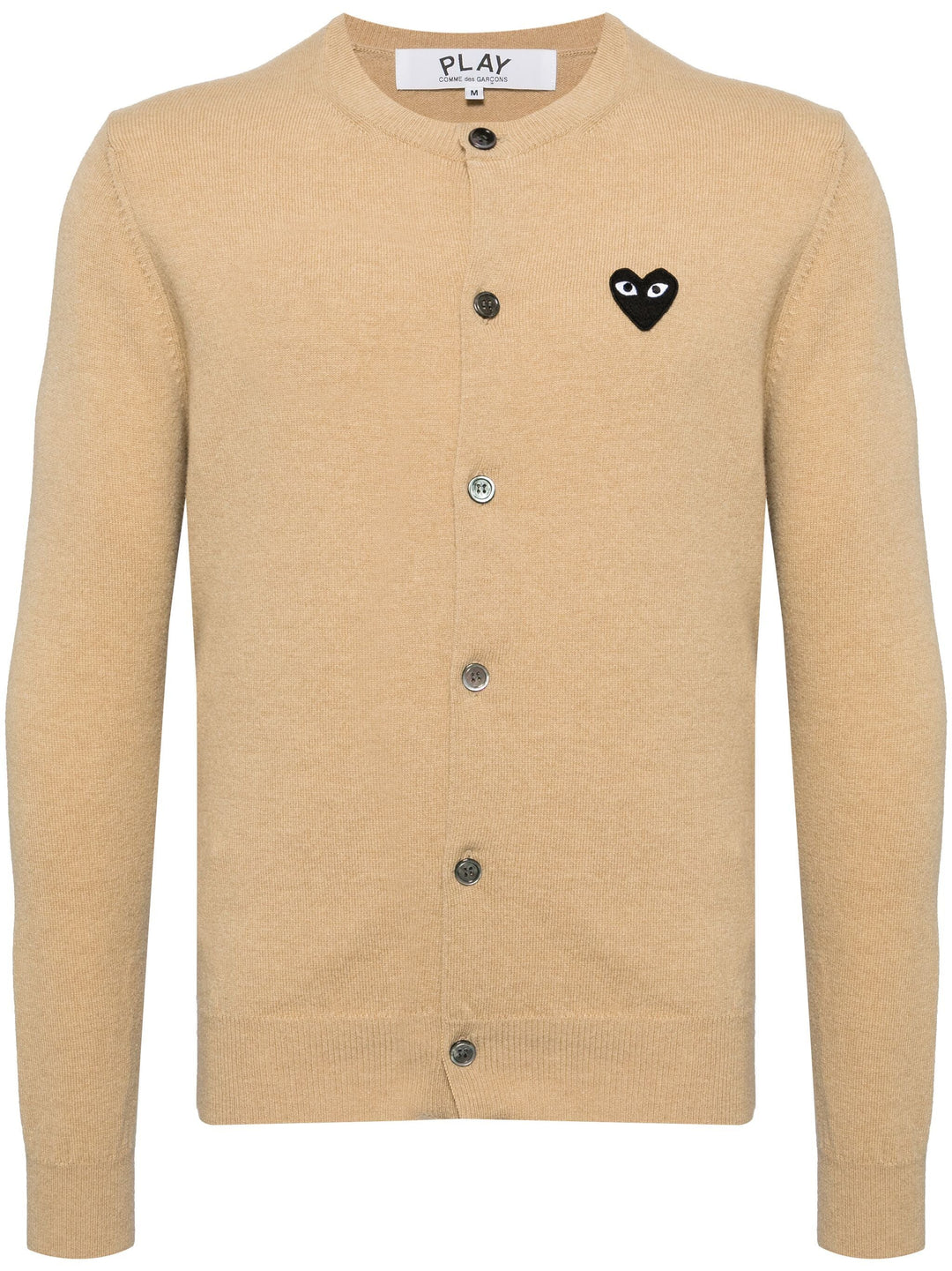 Round-Neck Black Emblem Cardigan Unisex