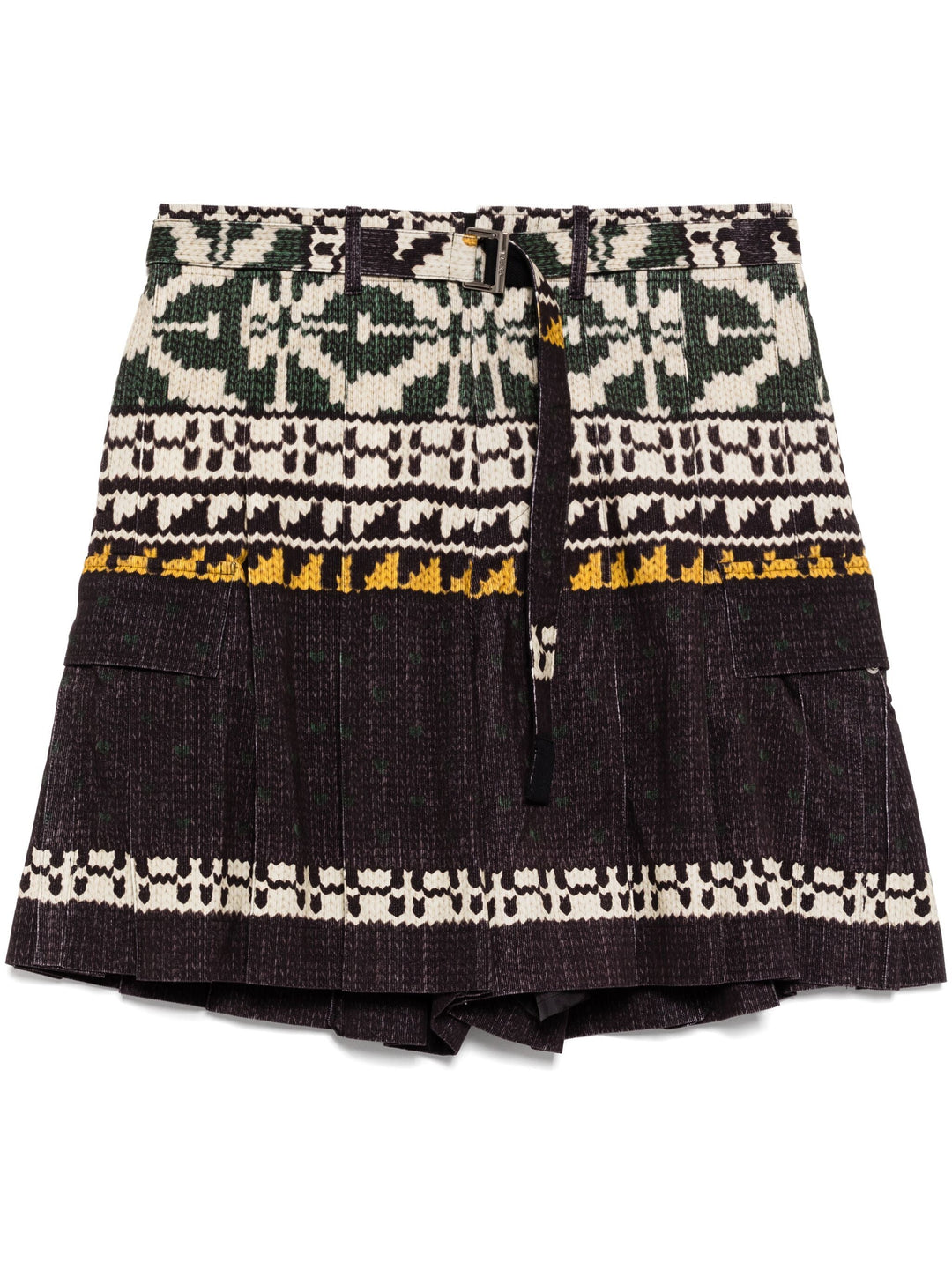 Pattern Knit Print Shorts