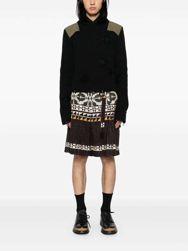 Pattern Knit Print Shorts