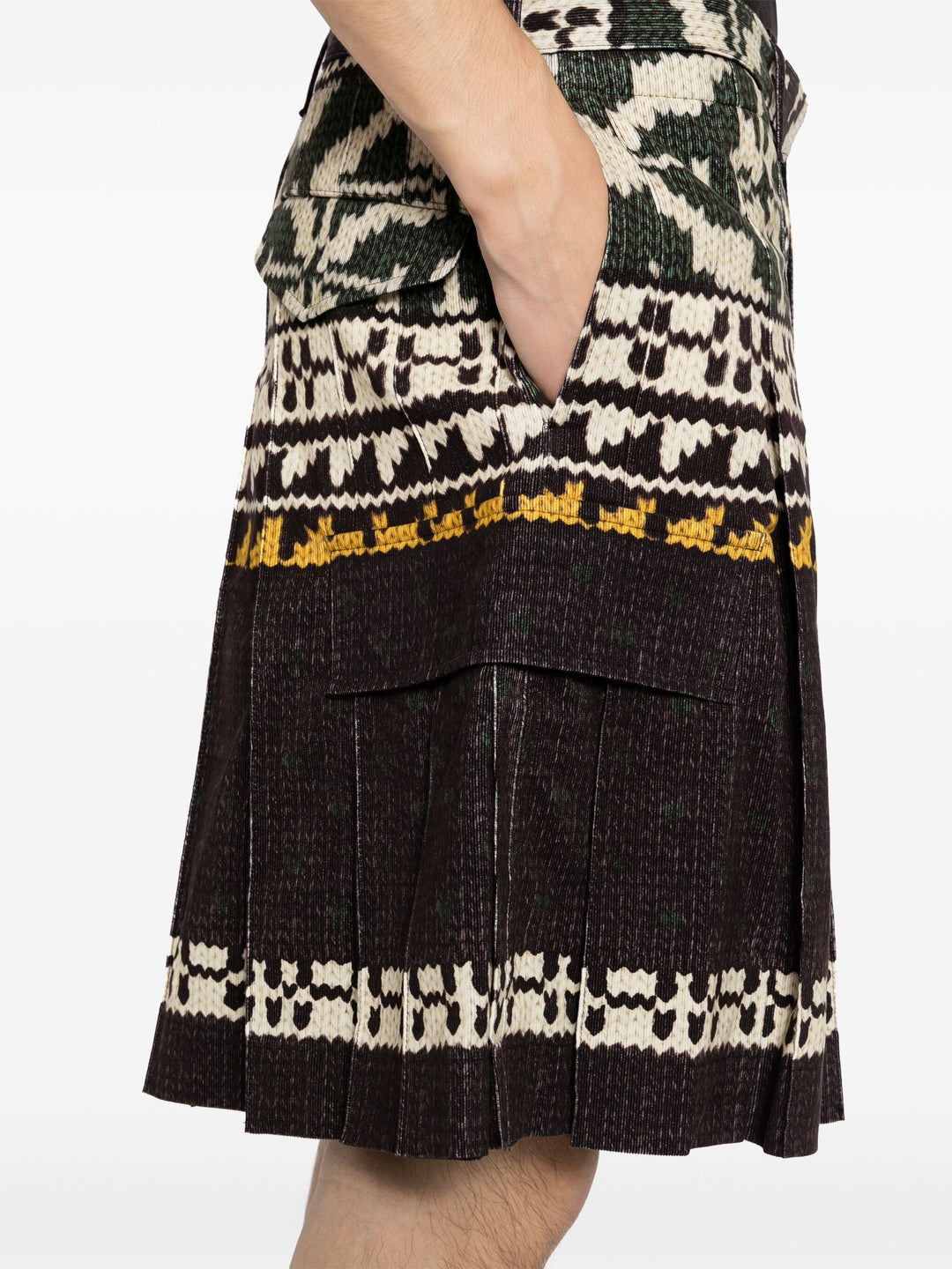 Pattern Knit Print Shorts