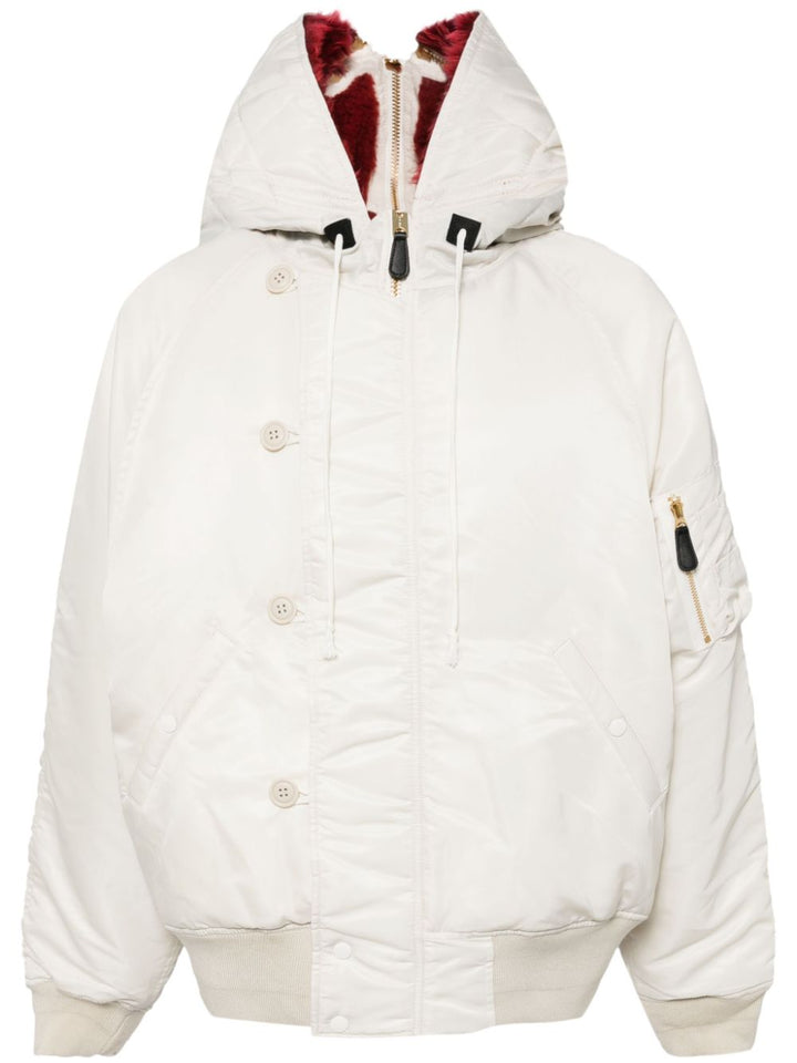 Petal Mouth Hood Bomber Jacket