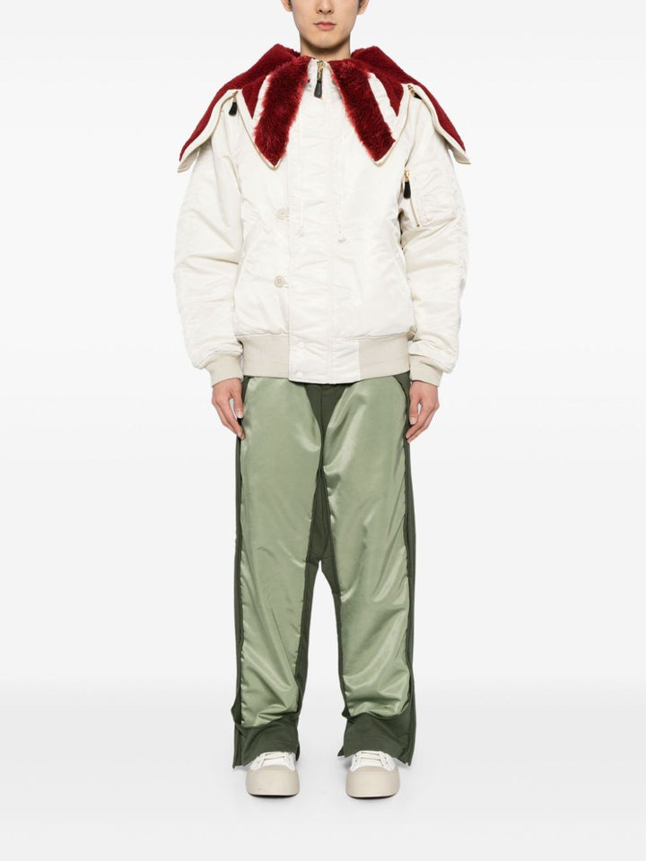 Petal Mouth Hood Bomber Jacket