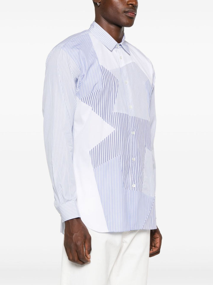 Multi-Striped Patch Long Sleeve Shirt