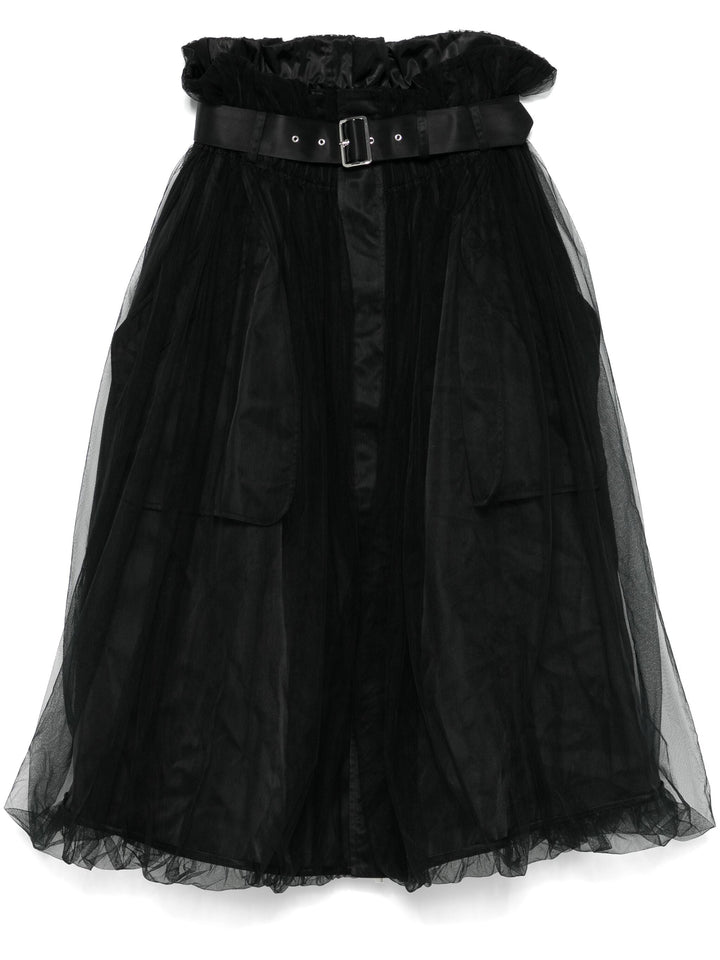 Buckle Tulle Skirt