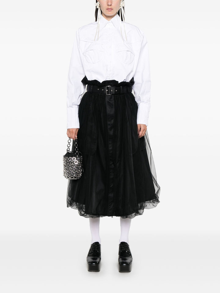 Buckle Tulle Skirt