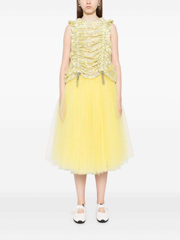 Printed Ruffles Vest