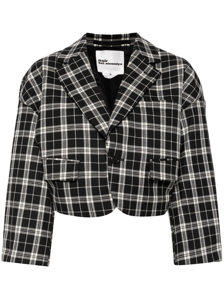 Checker Crop Blazer