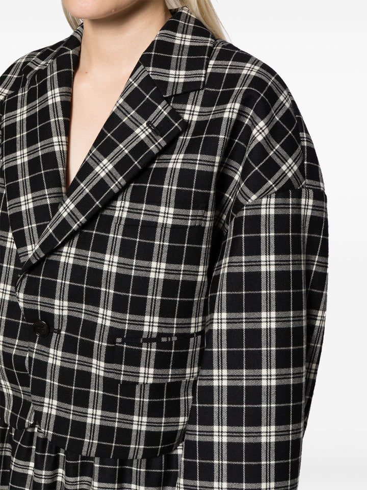 Checker Crop Blazer