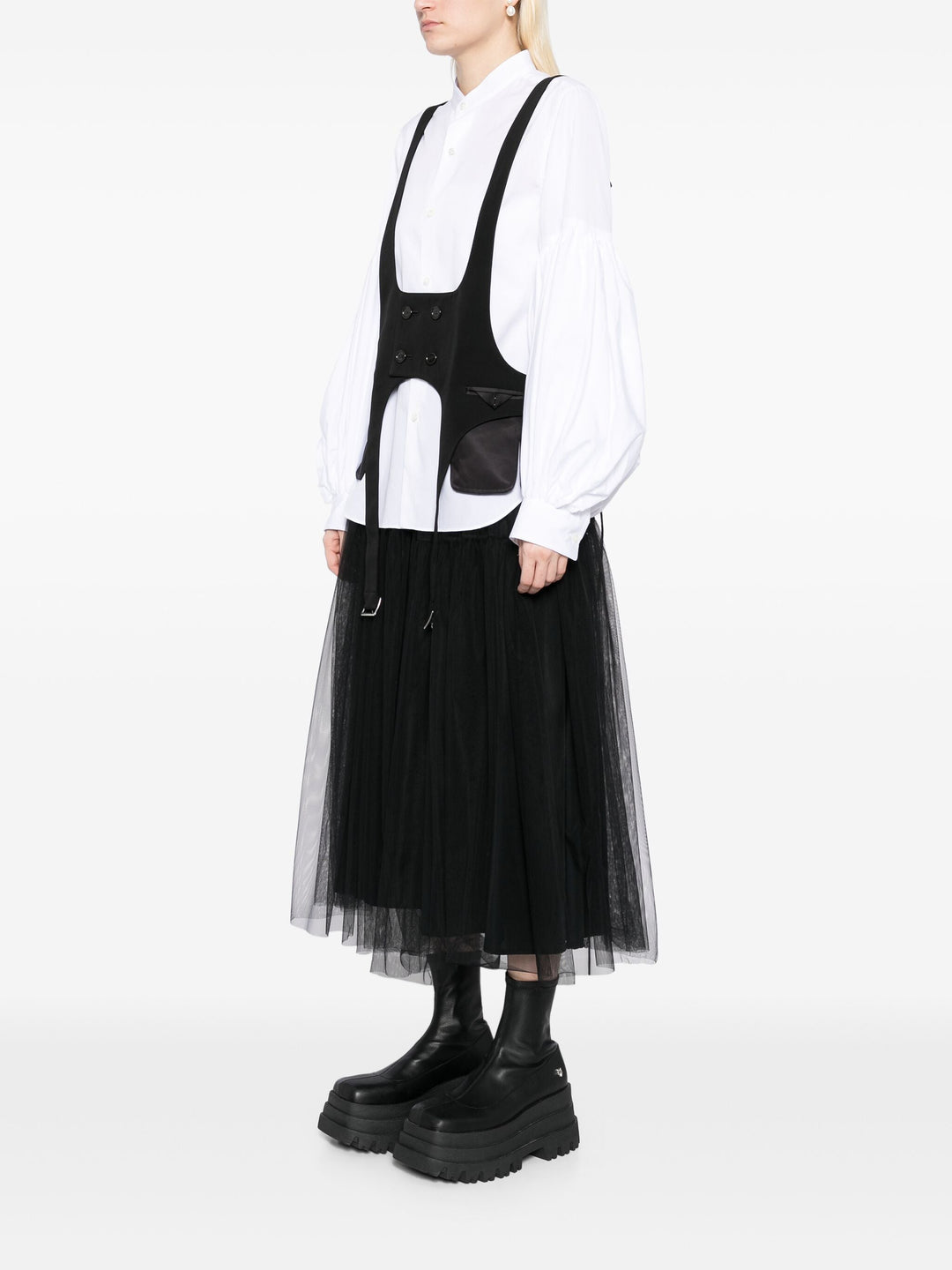 Button Suspender Vest