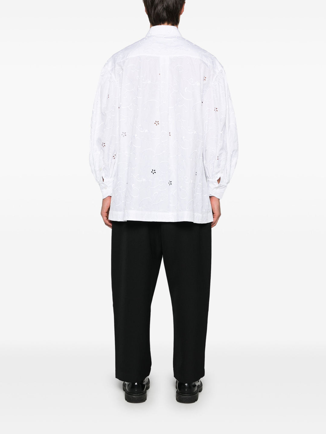 Puff Sleeve Button Placket Shirt Jacket