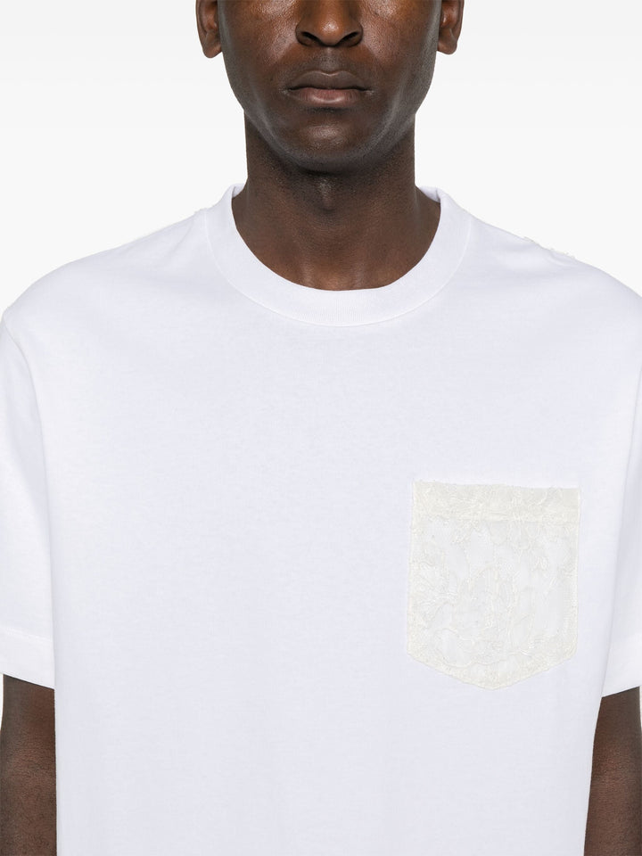 Sheer Lace Panel T-Shirt