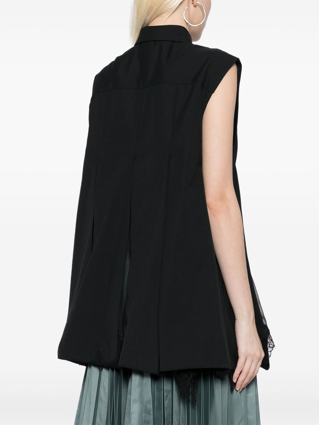 Chiffon Mix Suiting Shirt