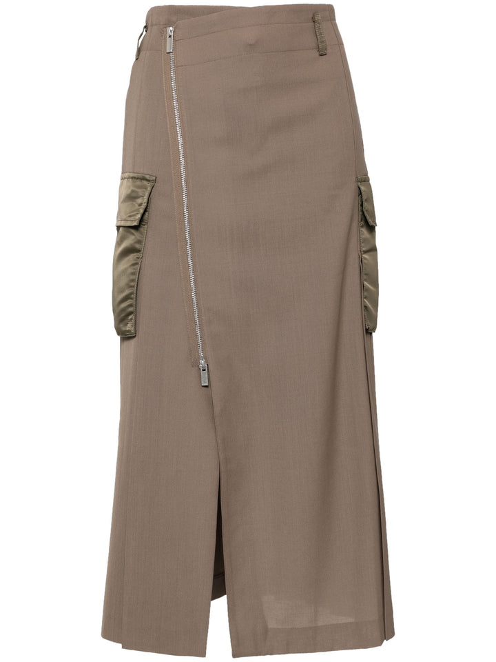 Suiting X Nylon Twill Skirt