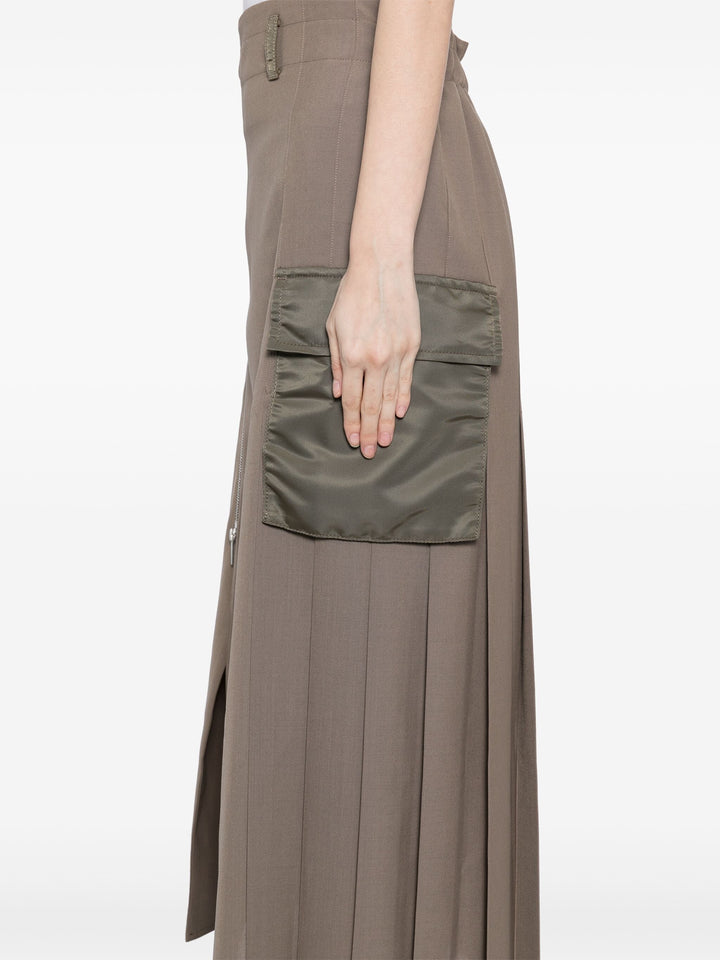 Suiting X Nylon Twill Skirt
