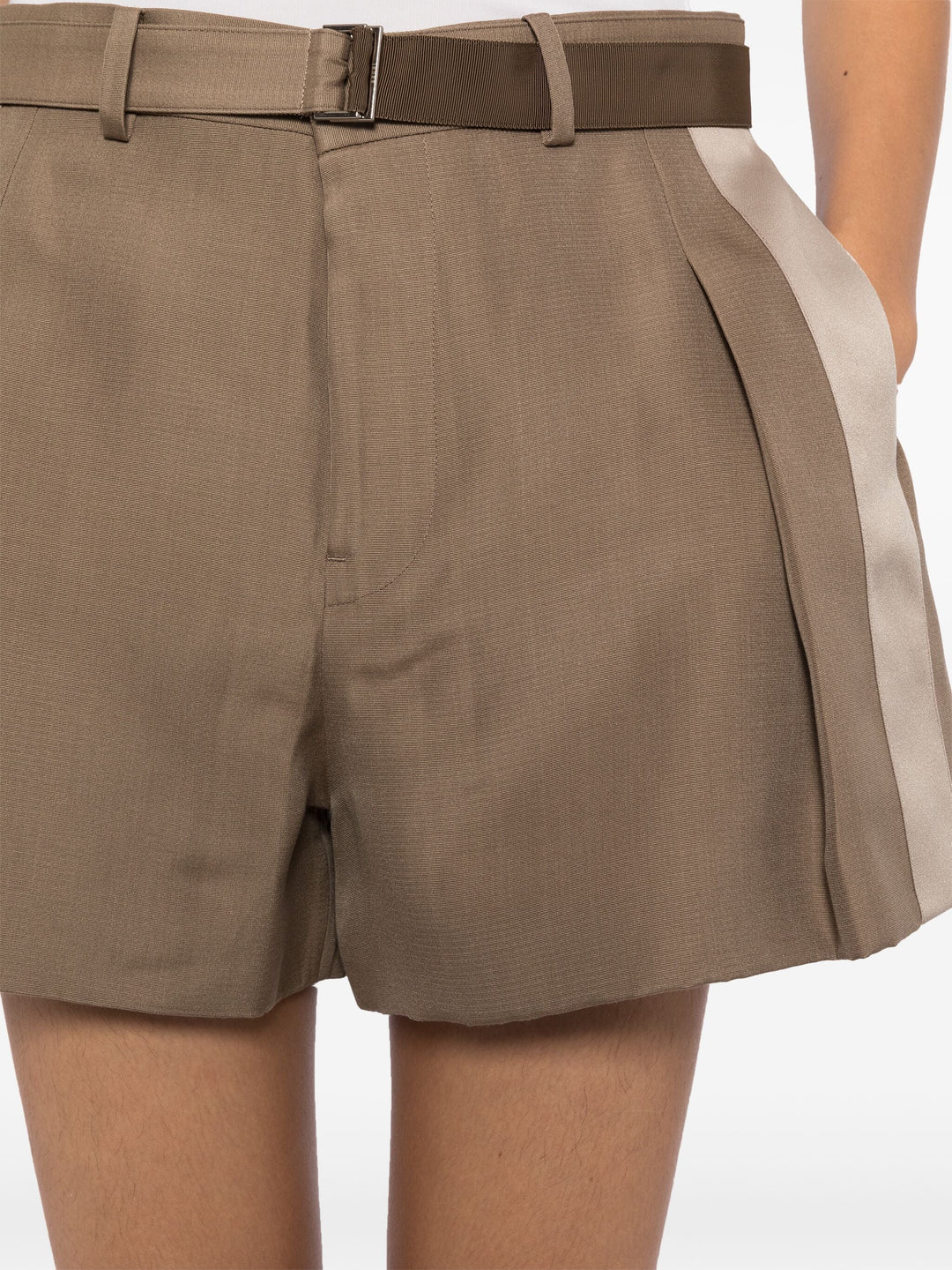 Double-Faced Silk Cotton Shorts