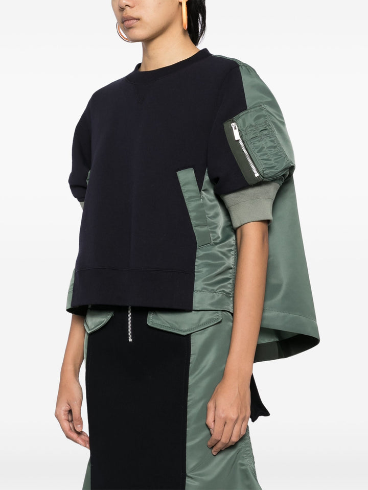 Nylon Twill X Sponge Sweat Pullover