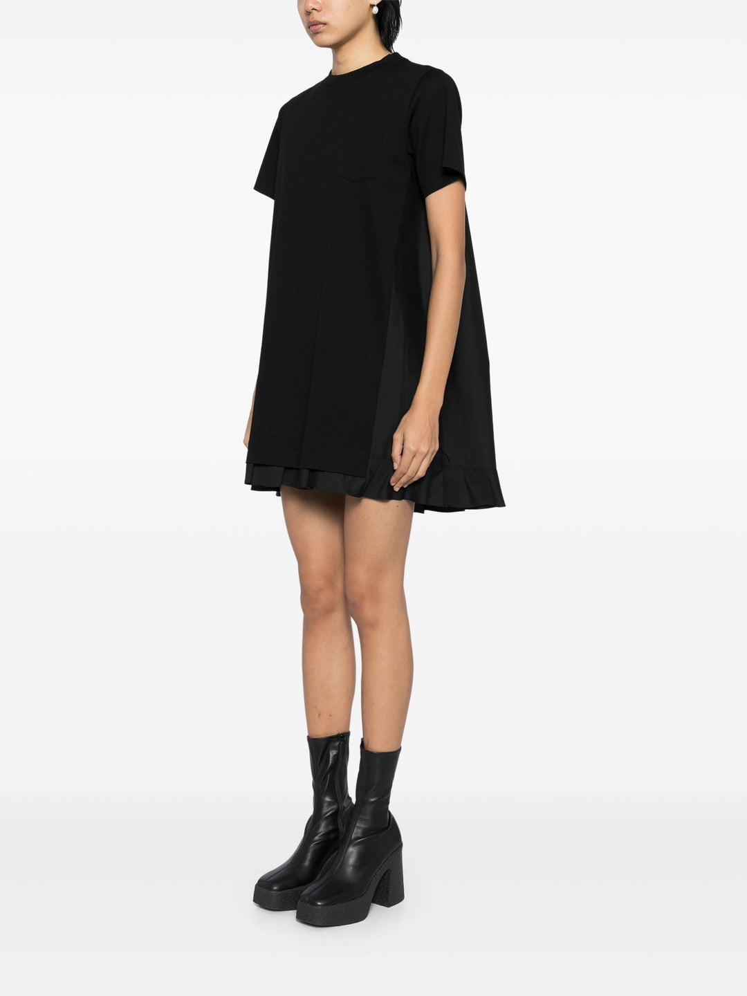 Cotton Poplin X Cotton Jersey Dress