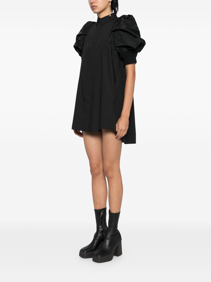 Cotton Poplin X Nylon Twill Shirt Dress