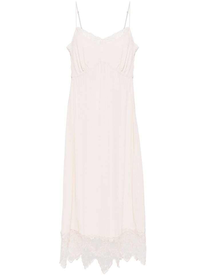 Slip Dress With Lace Trim