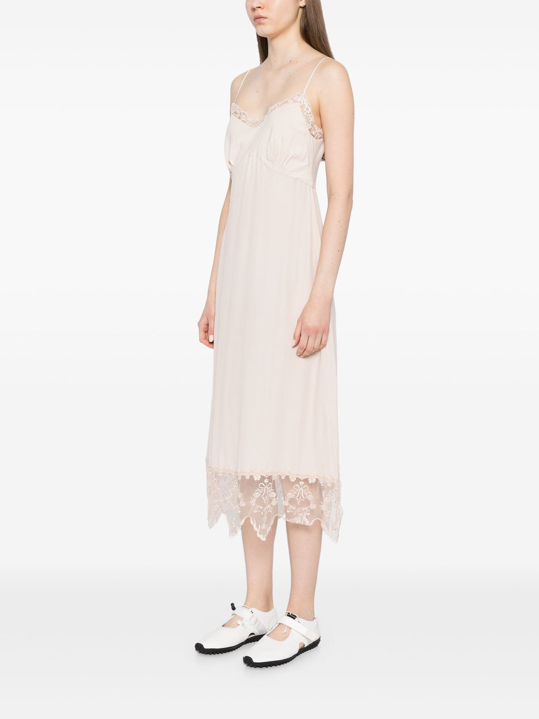 Slip Dress With Lace Trim