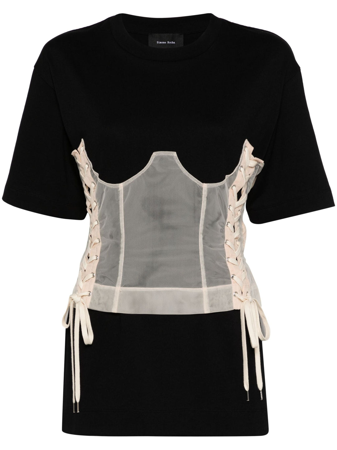 Boxy T-Shirt With Corset Panel