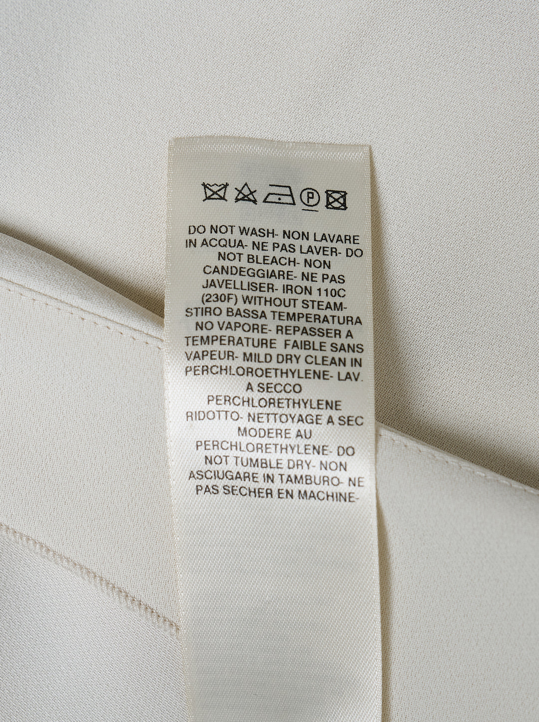 Rick Owens Strutter midi skirt in off-white cady with angled yoke seaming and a flared hem - view 3