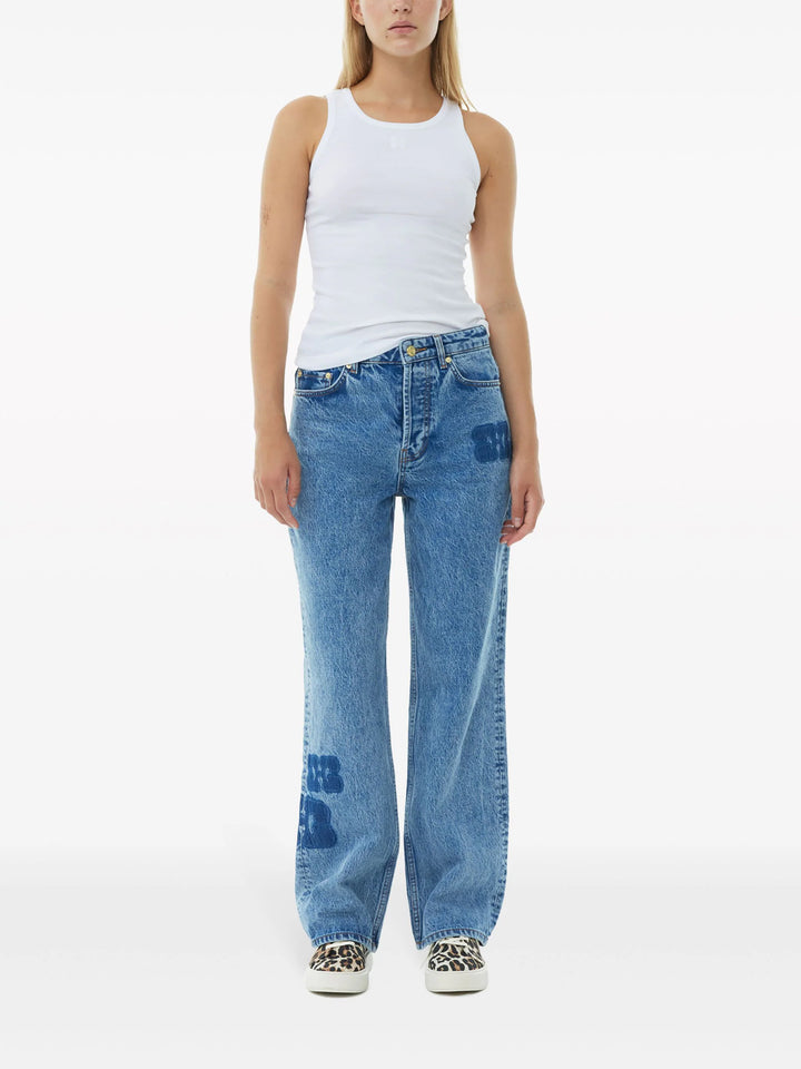 패치 데님 Izey Jeans