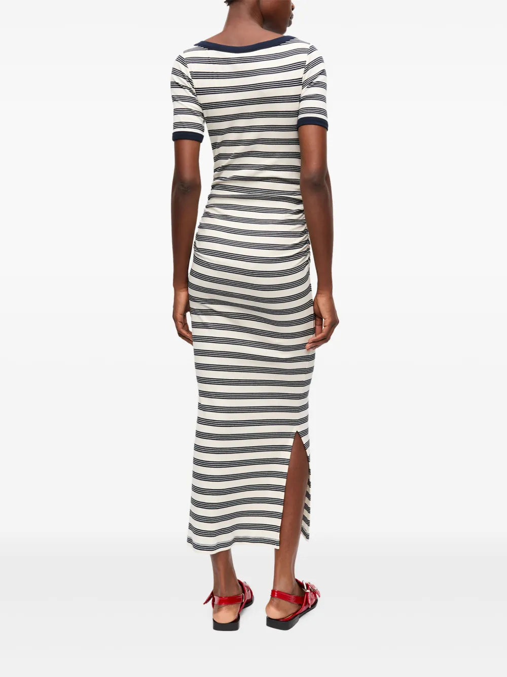 Striped Soft Cotton Rib Short Dress