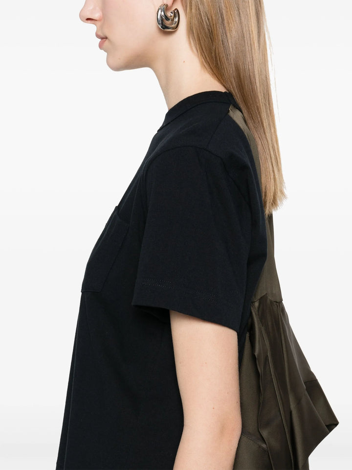 Satin X Cotton Jersey T-Shirt