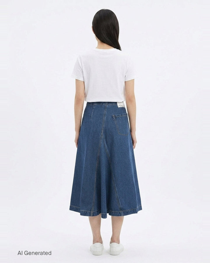 Asymmetrical Denim Midi Skirt | 3.1 Phillip Lim | Club21 - back