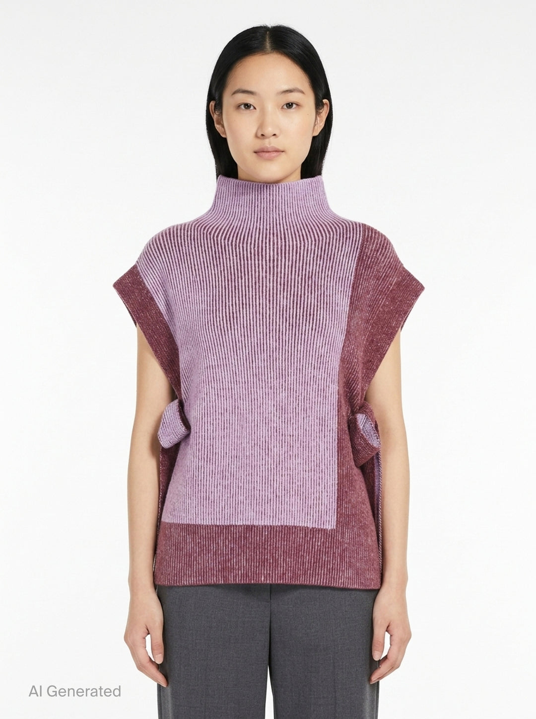 Bicolour Rib Funnel Neck Vest | 3.1 Phillip Lim | Club21 - front
