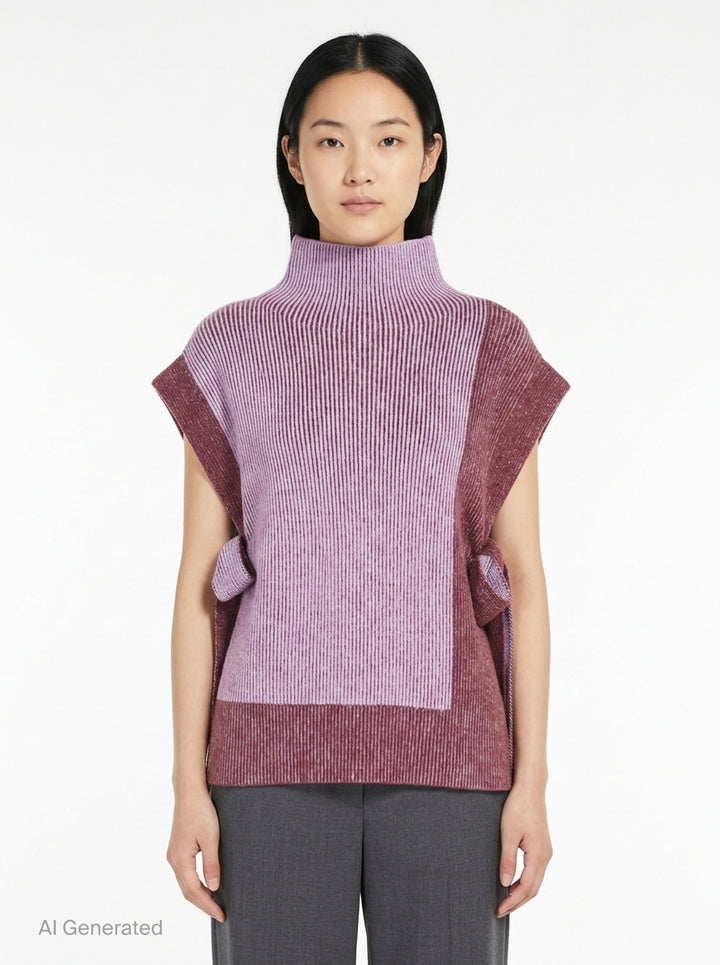Bicolour Rib Funnel Neck Vest | 3.1 Phillip Lim | Club21 - front