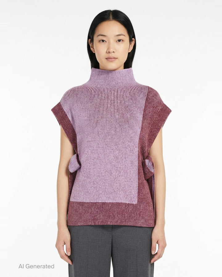 Bicolour Rib Funnel Neck Vest | 3.1 Phillip Lim | Club21 - front
