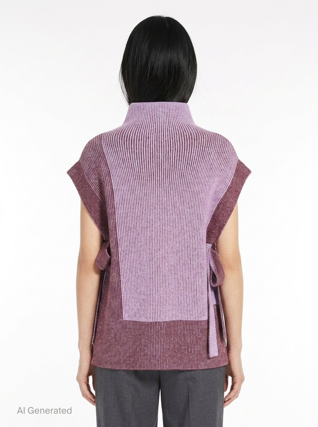 Bicolour Rib Funnel Neck Vest | 3.1 Phillip Lim | Club21 - back