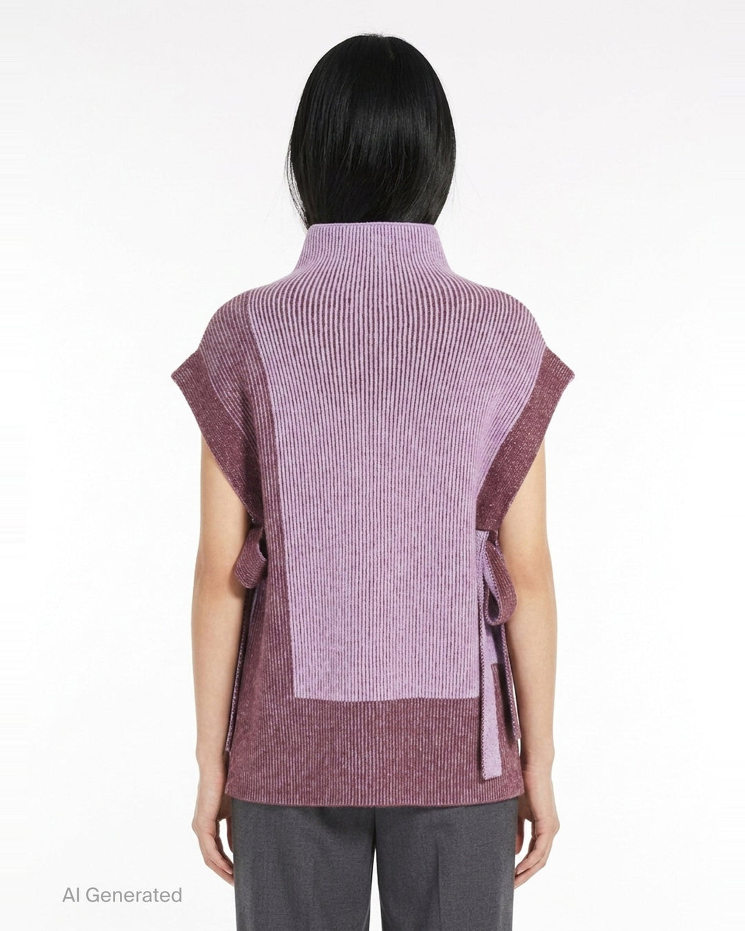 Bicolour Rib Funnel Neck Vest | 3.1 Phillip Lim | Club21 - back