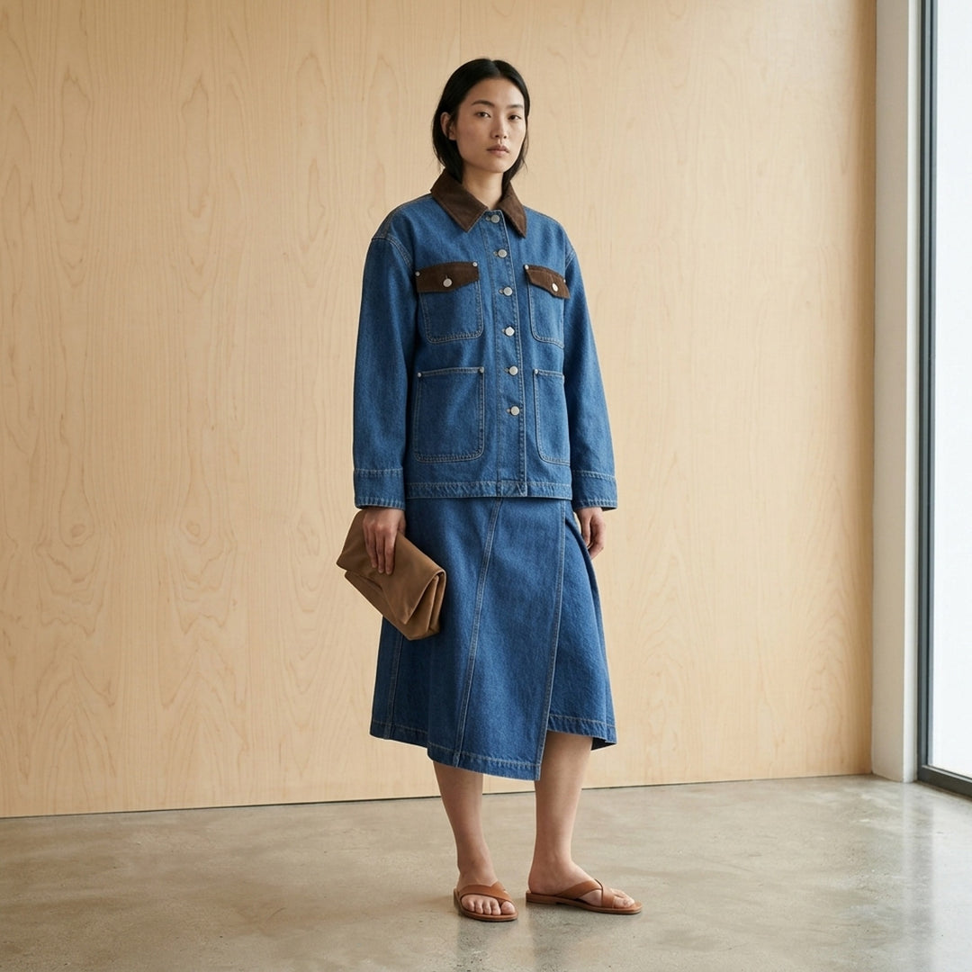 Corduroy Trim Chore Denim Jacket | 3.1 Phillip Lim | Club21 - lifestyle