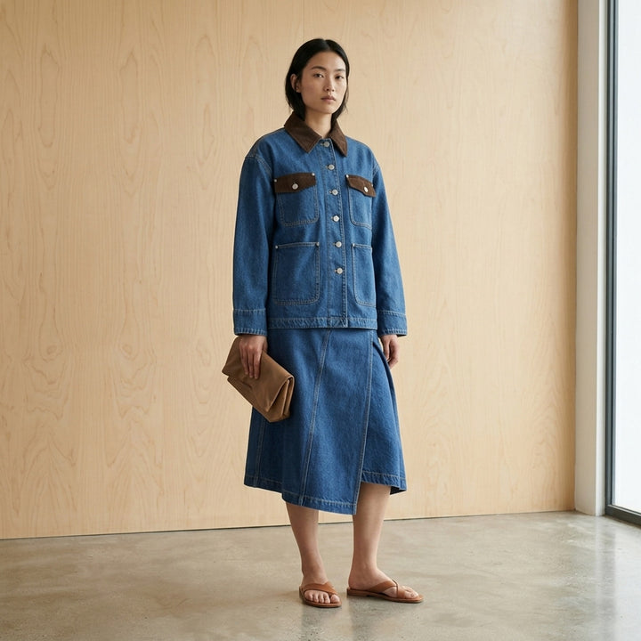 Corduroy Trim Chore Denim Jacket | 3.1 Phillip Lim | Club21 - lifestyle