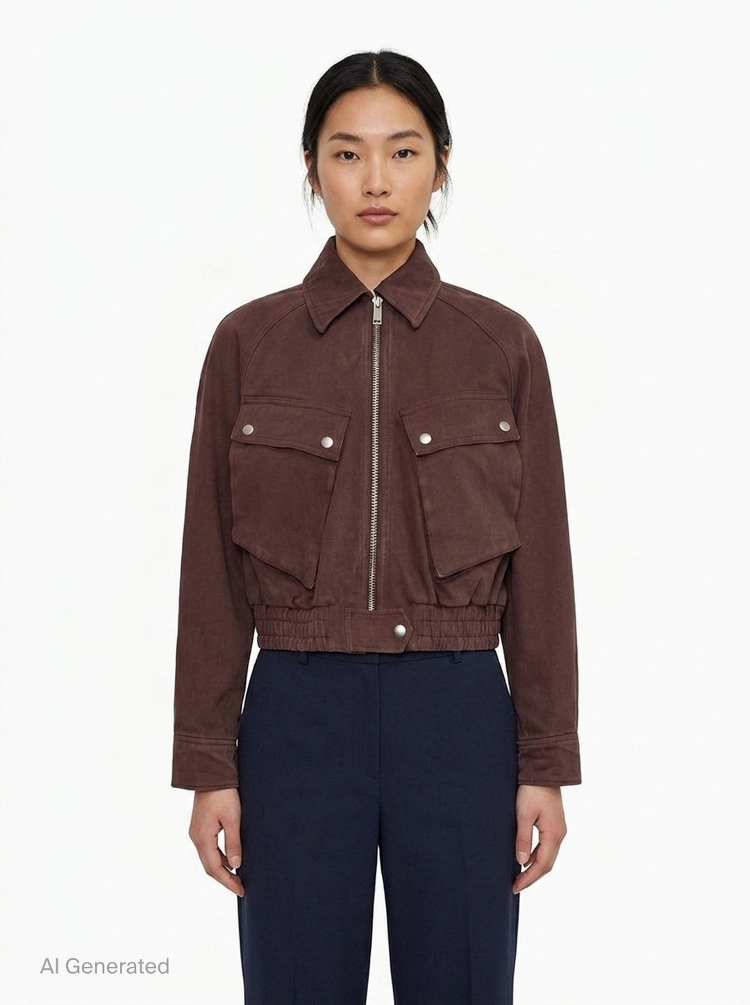 Cropped Denim Bomber Jacket | 3.1 Phillip Lim | Club21 - front