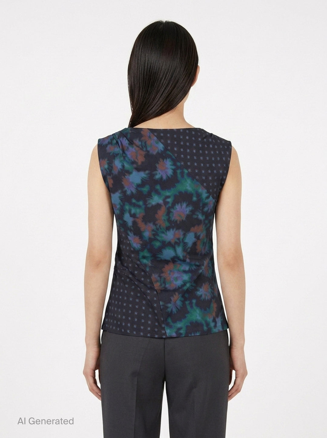 Desert Floral Patchwork Draped Top | 3.1 Phillip Lim | Club21 - back