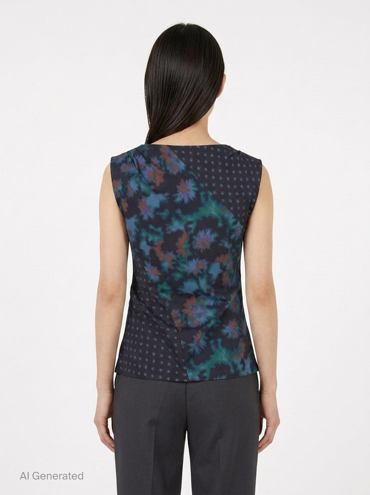 Desert Floral Patchwork Draped Top | 3.1 Phillip Lim | Club21 - back